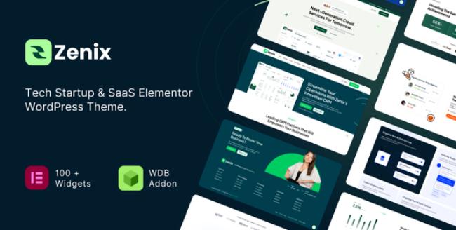 Zenix - Tech Startup & SaaS Elementor WordPress Theme