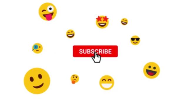 Floating emoji animated subscribe button template