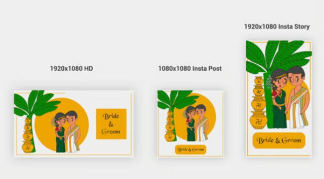 South Indian Wedding Vertical Template