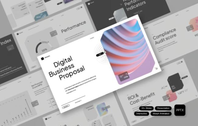 Interactive Morph Animated Digital Business
