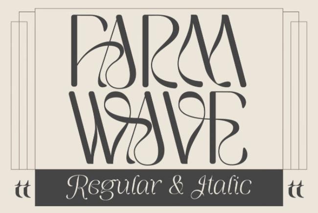 Farm Wave - rustic wavy font