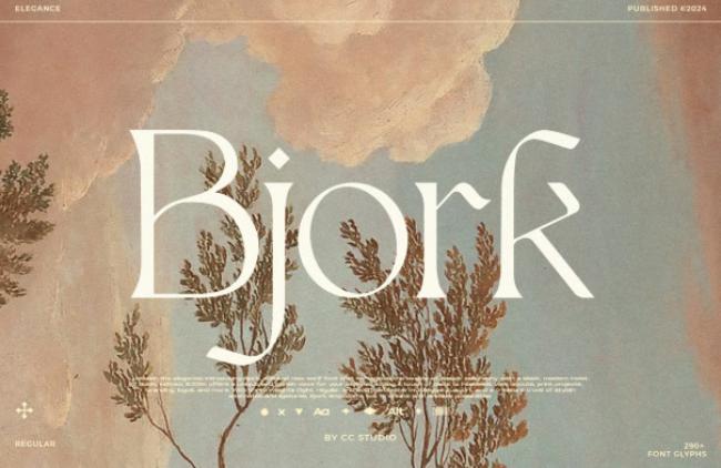 Bjork Paris Font - distinctive serif typeface