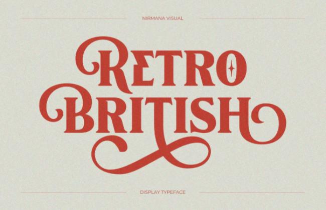 Retro British vintage logo London font