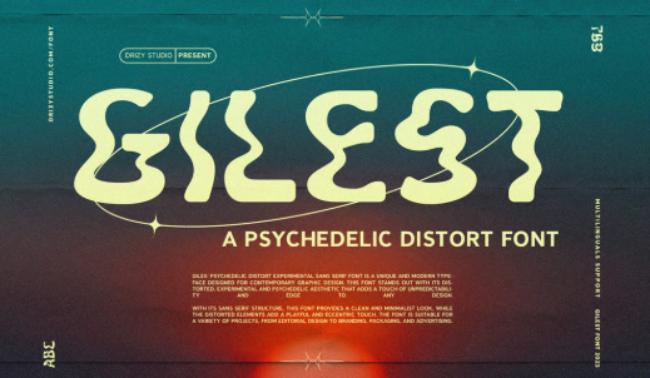 Gilest - trippy wavy font