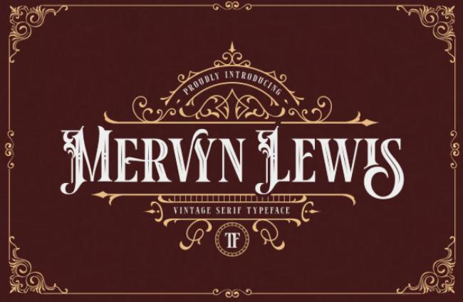 Mervyn Lewis vintage serif London font