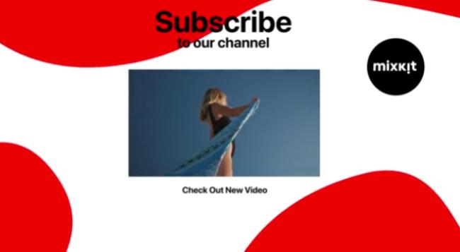 Subscription end screen with animated abstract background