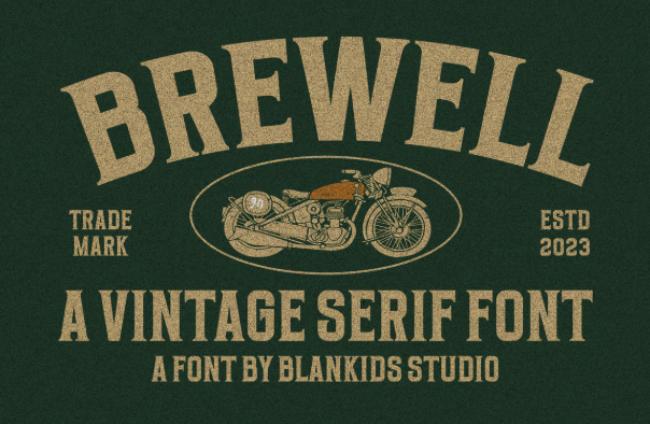 Brewell - Vintage Serif Font