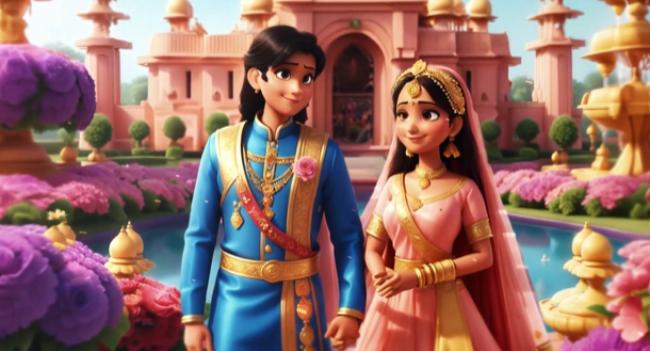 3D Character Indian Wedding Invitation