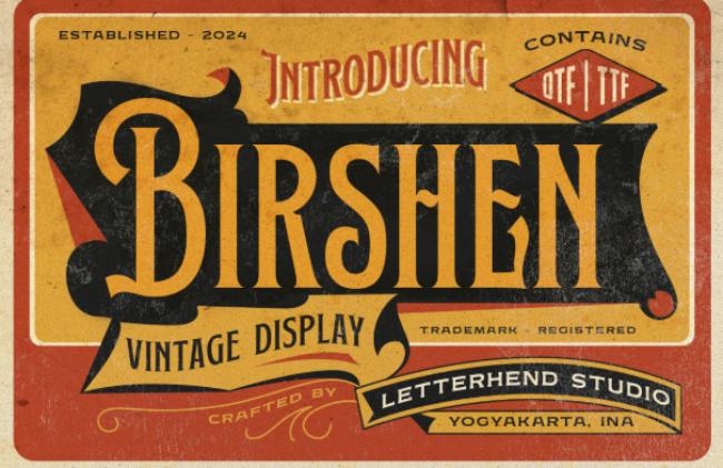 Birshen contemporary London font