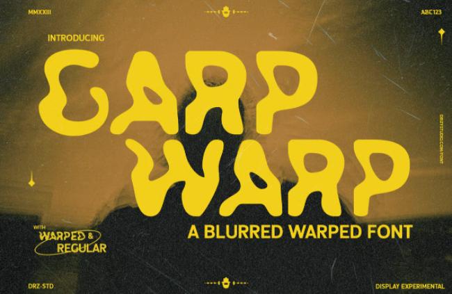 Garpwarp - distorted wavy font