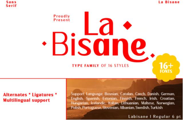 La Bisane Paris Font - sophisticated script