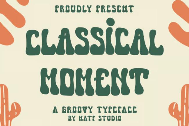 Classical Moment - elegant wavy font