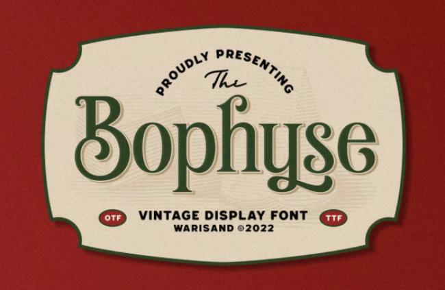 Bophyse - Vintage Font