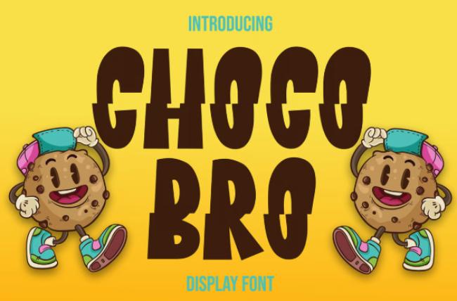 Choco Bro - delicious wavy font