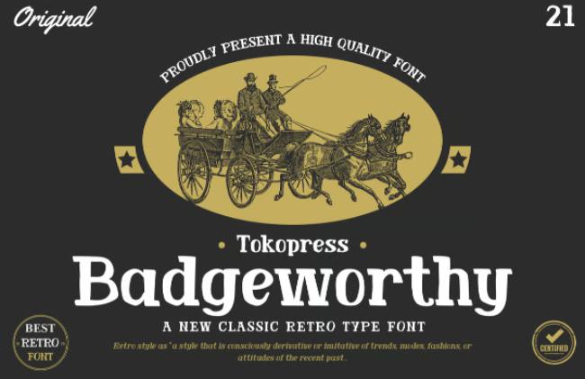 Badgeworthy - Retro Font