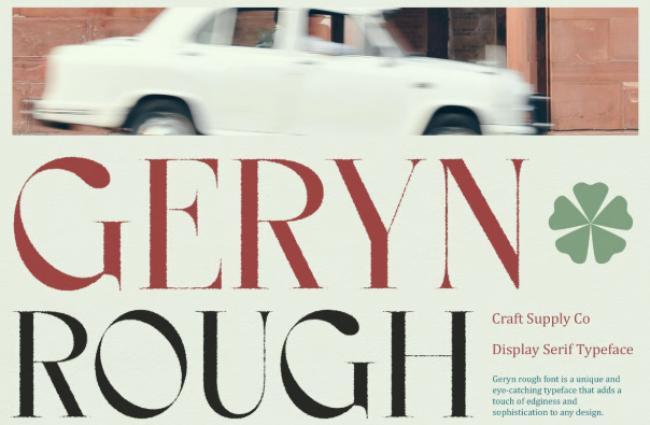 Geryn Rough vintage London font