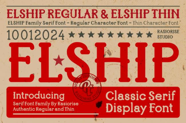 Elship - Art Deco Serif Classic