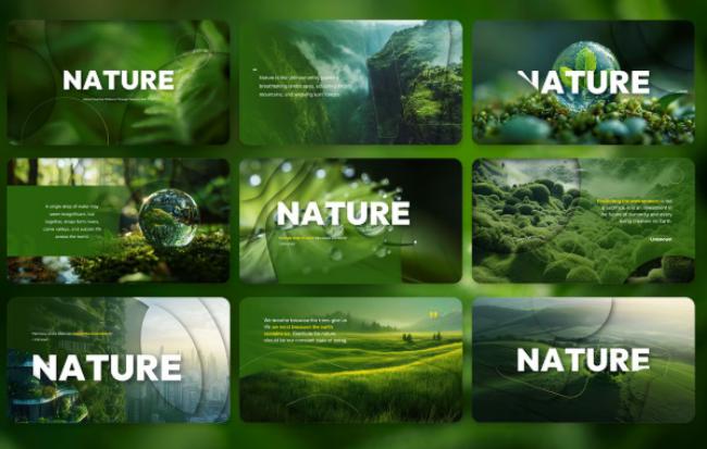 Green Parallax Slideshow Motion Animated Effect