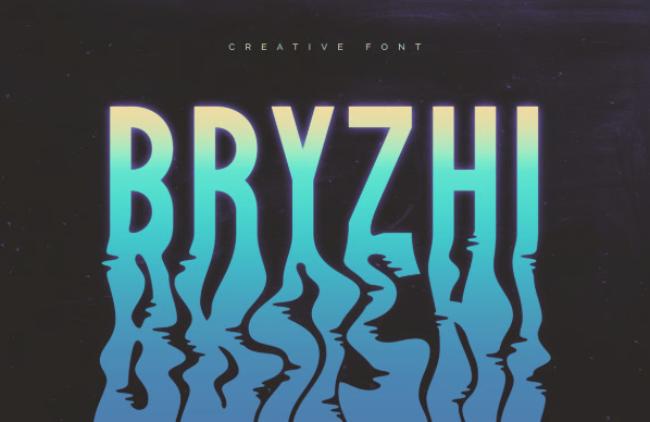 Bryzhi - abstract wavy font
