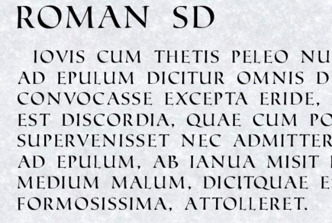 roman font