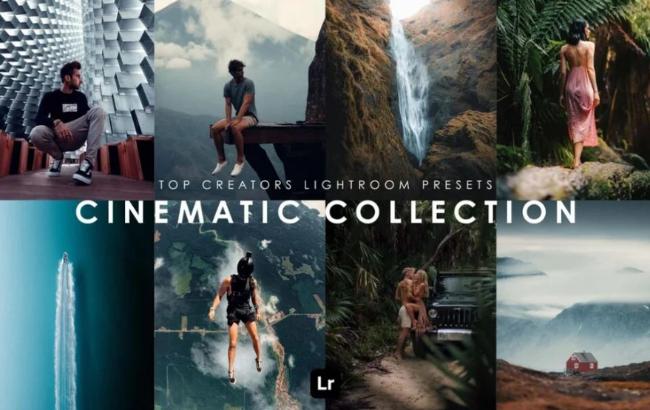 25 cinematic Lightroom presets pack showing comprehensive collection for mobile and desktop professional results