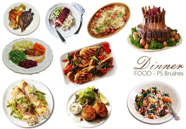 Gourmet Dinner Photoshop Brushes