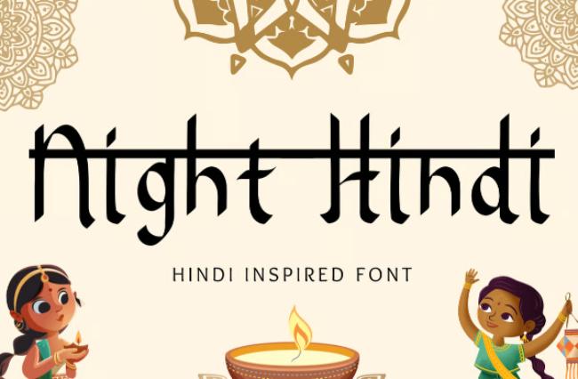Night Hindi Marathi Font