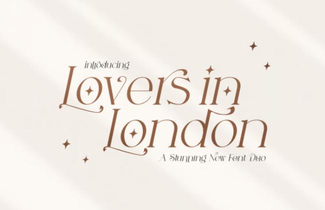 Lovers in London serif font duo