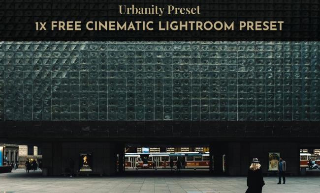 Urbanity cinematic Lightroom preset enhancing city photography with dramatic contrast and moody metropolitan tones