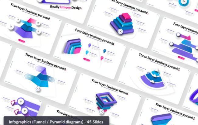 Pyramid & Funnel Diagrams Template