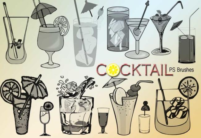Cocktail Photoshop Brushes
