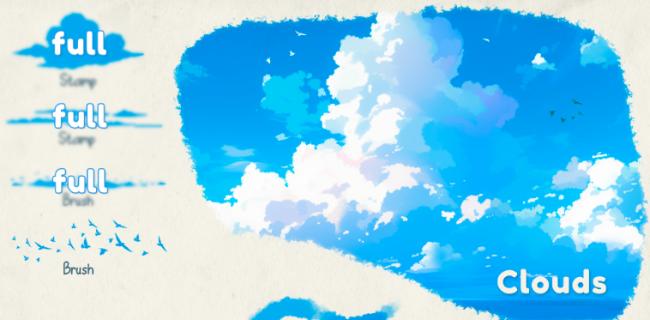 Ghibli Style Procreate Cloud Brushes Free Set