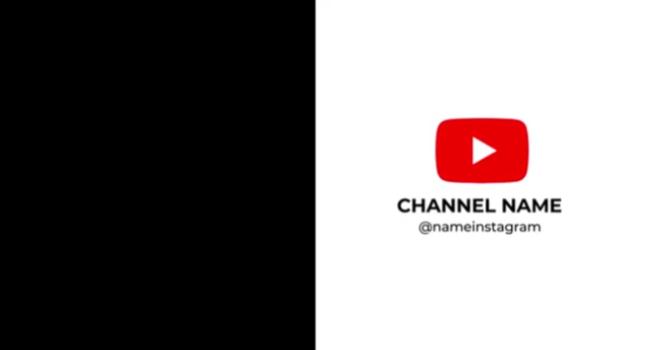 Minimalist animated play button template for YouTube