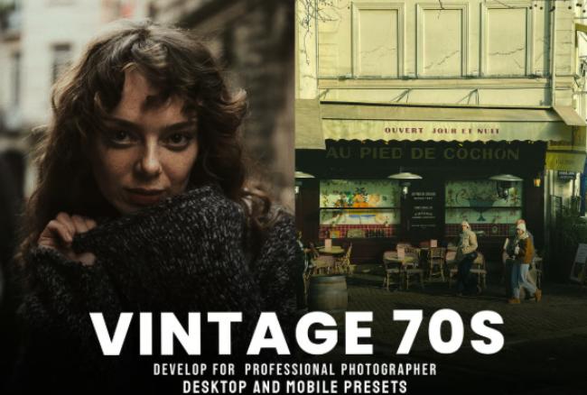 Retro 70s tone from vintage Lightroom preset