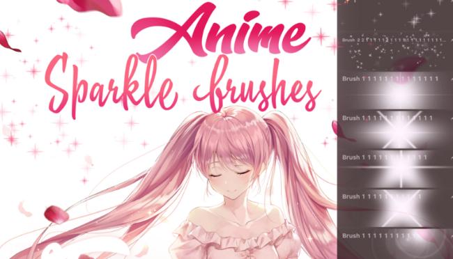 Sparkle brushes for anime art in Procreate