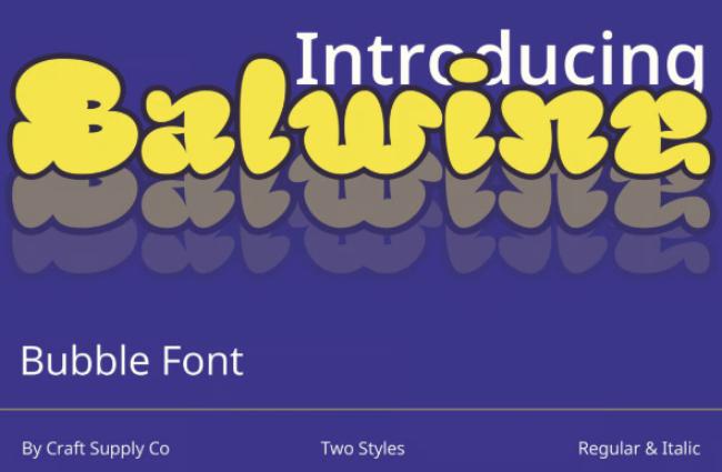 bubble font