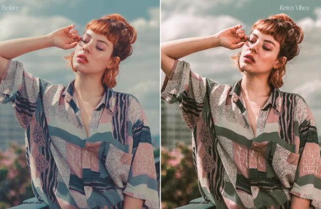 Essential vintage Lightroom preset with muted tones
