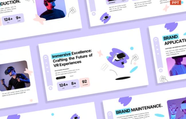 White Purple VR Experience Brand