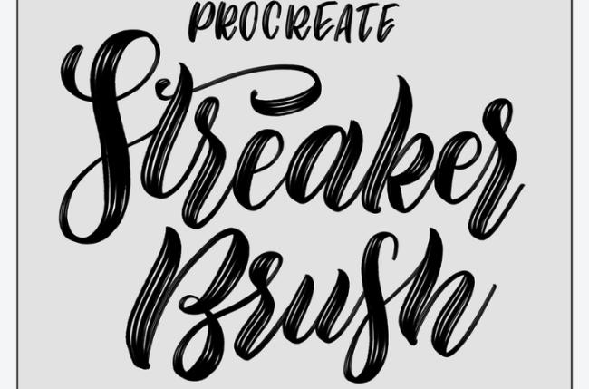 lettering procreate brush