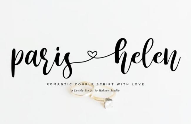 Paris Helen Font - elegant script design