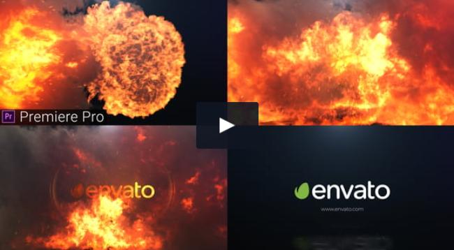 Fire Explosion Logo Reveal Template