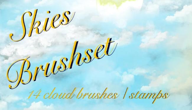 Skies Brushset Procreate Cloud Brushes by MariahSuePart