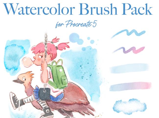 Free Watercolor Brushes for Procreate - Blooms, Salt, Splatter Effects