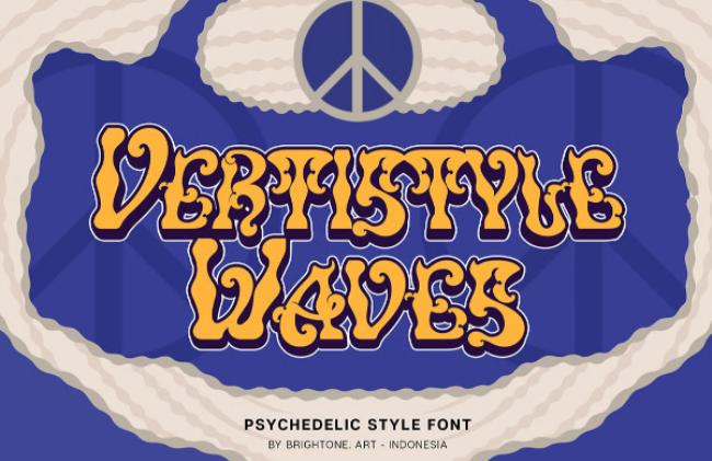 Vertistyle Waves - trippy wavy font