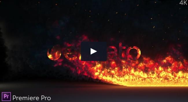 Fire Burning Logo Reveal Template