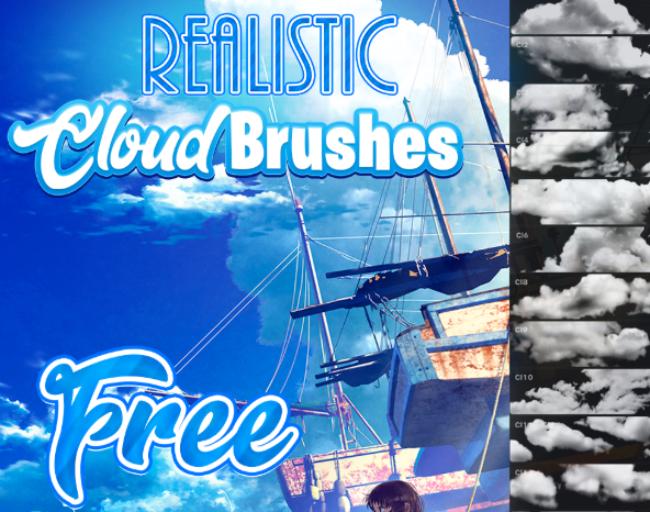 Realistic Cloud Brushpack Procreate Cloud Brushes by Attki