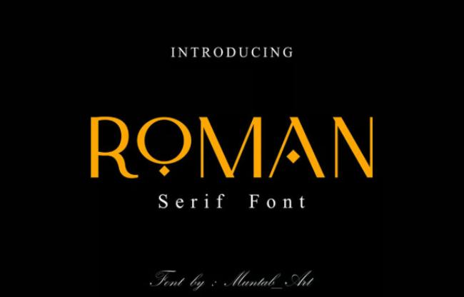 roman font