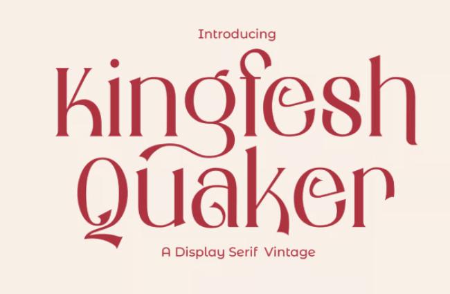 Kingfesh Quaker vintage London font