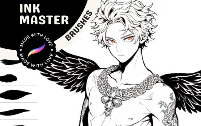 Ultimate anime inking brush set for Procreate