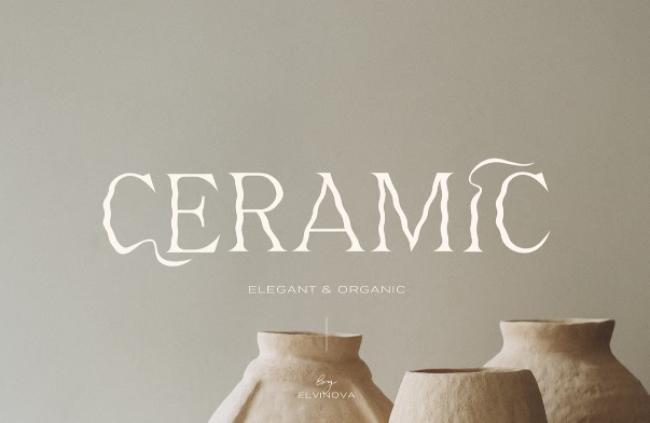 Ceramic - smooth wavy font